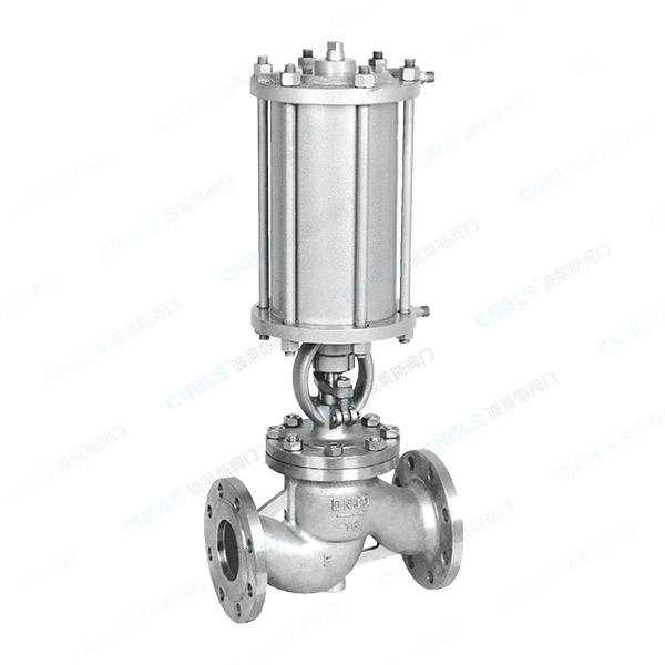 Pneumatic stop valve